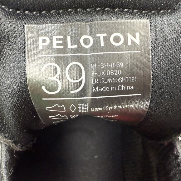 PELOTON PL-SH-B-45 Black Leather Low Top Cycling With Cleat Shoes Size 39 / US 8 - Picture 10 of 10